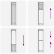 Плисирана щора Бяла 40x200 cm Ширина на плата 39,4 cm Полиестер