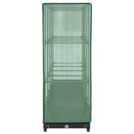 Повдигнато легло с покривало за оранжерия, ратанова имитация, 160x40x123 см