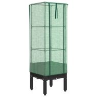 Повдигнато легло с оранжерия калъф, ратанов вид, 40x40x140 см