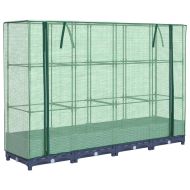 Повдигнато легло с покривало за оранжерия, ратанова имитация, 160x40x123 см