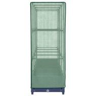 Повдигнато легло с покривало за оранжерия, ратанова имитация, 160x40x123 см