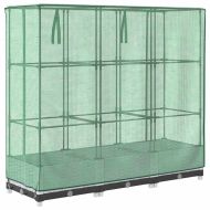 Повдигнато легло с оранжерия калъф, ратанов вид, 120x40x123 см