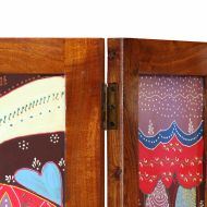 Разделител за стая Меден кафяв 105 x 1,5 x 160 см