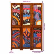 Разделител за стая Меден кафяв 105 x 1,5 x 160 см