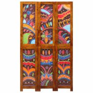 Разделител за стая Меден кафяв 105 x 1,5 x 180 см