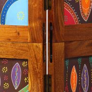 Разделител за стая Меден кафяв 105 x 1,5 x 180 см