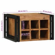 Винен рафт 2 бр. 46 x 35 x 27,5 см Солидно акациево дърво