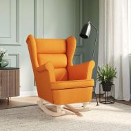 Люлеещ се стол тъмножълт 74x90x102 cm плат