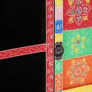 ТВ шкаф Многоцветен 100 x 35 x 50 см Солидно мангово дърво