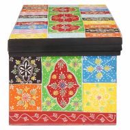 ТВ шкаф Многоцветен 100 x 30 x 24 см Масивна дървесина от манго