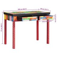 Бюро за писане с чекмедже Многоцветен 100 x 50 x 77 см