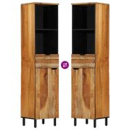 Шкаф за мивка в баня Солидно акациево дърво 38 x 33 x 160 см