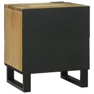 Нощен шкаф 2 pcs Натурално 40 x 33 x 46 см Инженерна дървесина