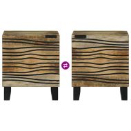 Нощен шкаф 2 pcs Натурално 40 x 33 x 46 см Инженерна дървесина