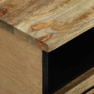 Масичка за кафе с чекмедже Кафяв и черен 80 x 54 x 40 см