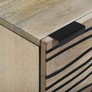 Нощен шкаф Бял и черен 40 x 33 x 46 см