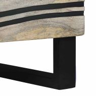 Нощен шкаф с чекмедже Бял и черен 40 x 33 x 46 см