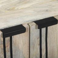 Служебен шкаф Бяло 60 x 33,5 x 75 см Солидно мангово дърво