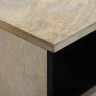 Нощен шкаф с чекмедже Бял и черен 40 x 33 x 46 см