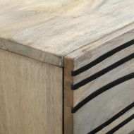 Нощен шкаф с чекмедже Бял и черен 50 x 33 x 60 см