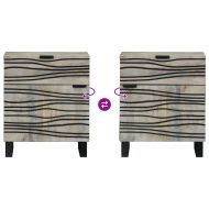 Нощен шкаф с чекмедже Бял и черен 50 x 33 x 60 см