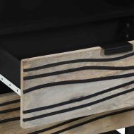 Нощен шкаф с чекмедже Бял и черен 50 x 33 x 62 см