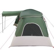 Семейна палатка с покрив Зелен и сив 721 x 335 x 212 см