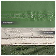 Семейна палатка с покрив Зелен и бял 220 x 220 x 184 см