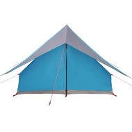 Семейна палатка с покрив Синьо и сиво 315 x 286 x 200 см