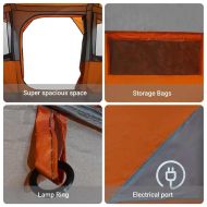 Семейна палатка с покрив Оранжево и оранжево 435 x 255 x 216 см