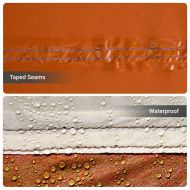 Семейна палатка с покрив Сив и оранжев 622 x 295 x 238 см