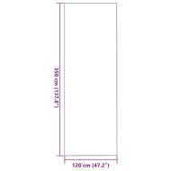Мат за врата Антрацит и черен 120 x 350 см Полипропилен и винил