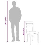 Трапезни столове с възглавници 2бр Кафяв масивна дървесина гума