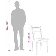 трапезни столове 2 бр. бяла масивна дървесина гума