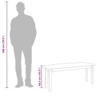 Пейка 110 cm Бяла масивна дървесина Гума