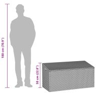 Градинска кутия за съхранение, сива, 110x50x58 см, полиратан