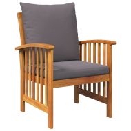 Градински Софа Комплект с възглавница 3 pcs Натурален маслен