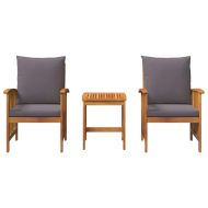 Градински Софа Комплект с възглавница 3 pcs Натурален маслен