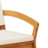 Градинска пейка Натурален маслен Солидно акациево дърво