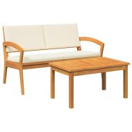 Бистро комплект 2 pcs Натурален маслен Солидно акациево дърво