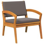 Бистро комплект с възглавница 3 pcs Кафяво Полиестер