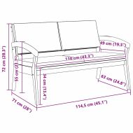 Градинска пейка Натурален маслен Солидно акациево дърво