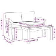 Бистро комплект 2 pcs Натурален маслен Солидно акациево дърво