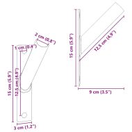 Държач за Знаме Черно 15 x 3 x 0,35 см Стомана