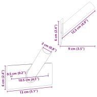 Държач за Знаме Сребрист 13 x 6 x 0,2 см Стомана