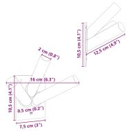 Държач за Знаме Сребрист 10,5 x 7,5 x 0,2 см Стомана