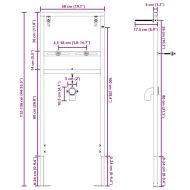 Стенна опора за баня Синьо 50 x 3 x 112 см