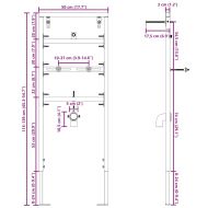 Стенна опора за баня Синьо 50 x 3 x 112 см