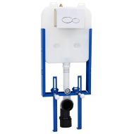 Рамка на цистерна със съхранение Бяло 50 x 8 x 131 см Стомана