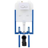 Рамка на цистерна със съхранение Бяло 50 x 8 x 131 см Стомана